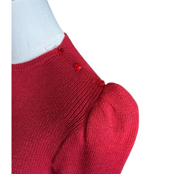 St John Vintage Wool Blend Long Sleeves Knit Sweater with Peplum Waist Size S - Picture 3 of 8